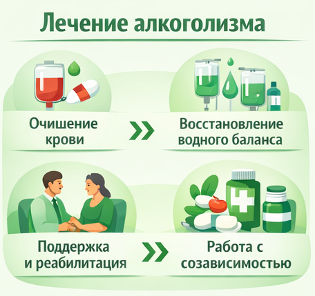 лечение алкоголизма в Железноводске этапы